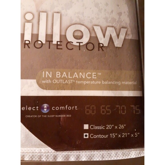 Sleep Number Pillow Protector In Balance Outlast Temperature Balancing Contour - Picture 4 of 4